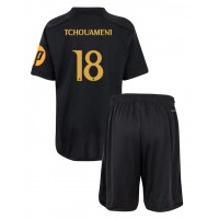 Real Madrid Aurelien Tchouameni #18 Rezervni Dres za djecu 2023-24 Kratak Rukav (+ Kratke hlače)